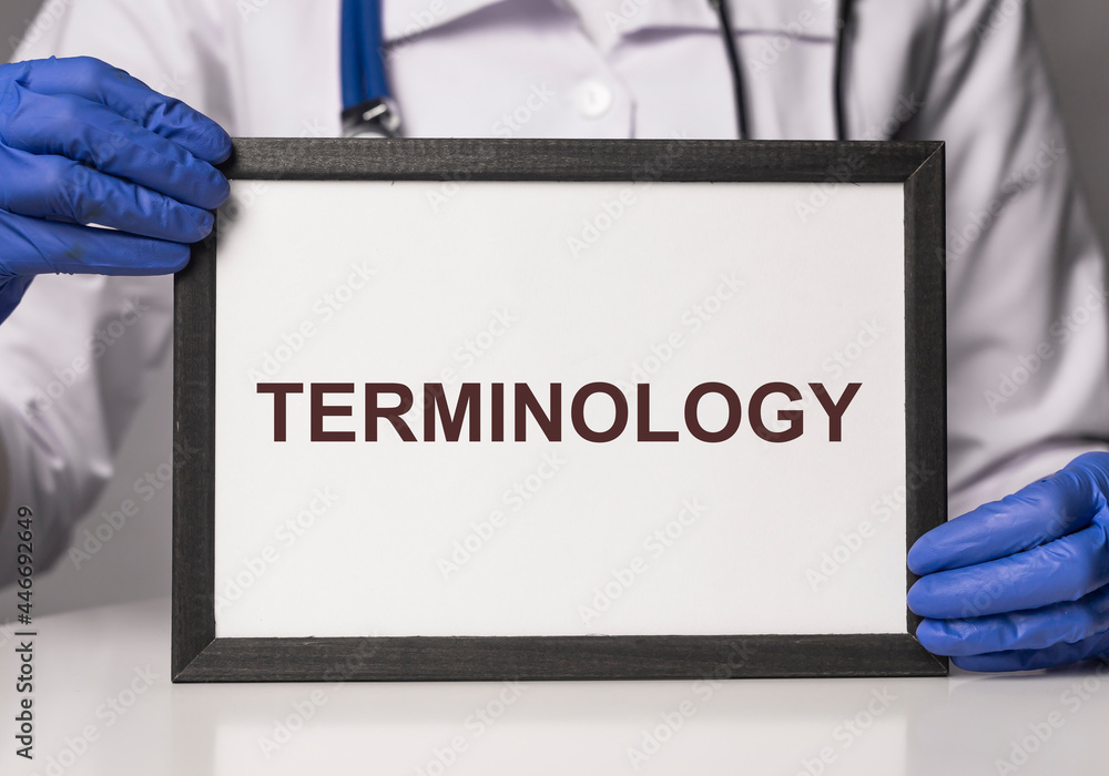 Photo & Art Print Medical terminology word in doctor hands. Medicine ...