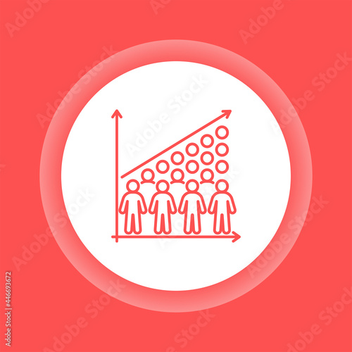 Overpopulation color glyph icon. Eco problems. Isolated vector element.
