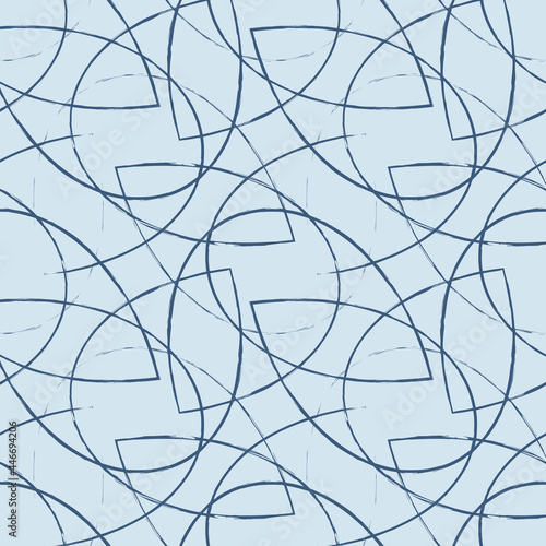 Seamless pattern with lines, vector, blue texture for fabric
