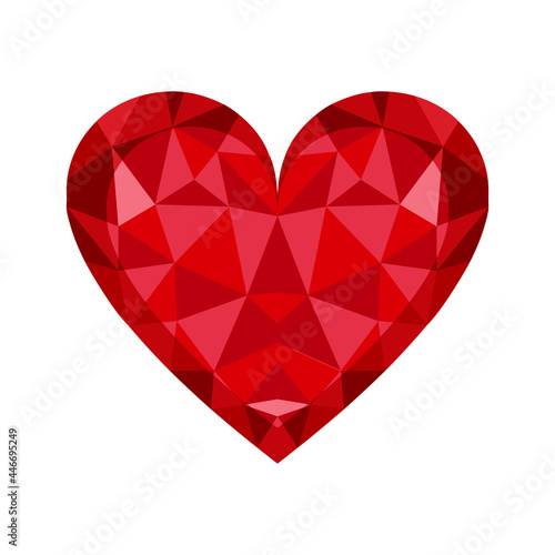 Isolated geometric heart shape icon valentine day symbol vector