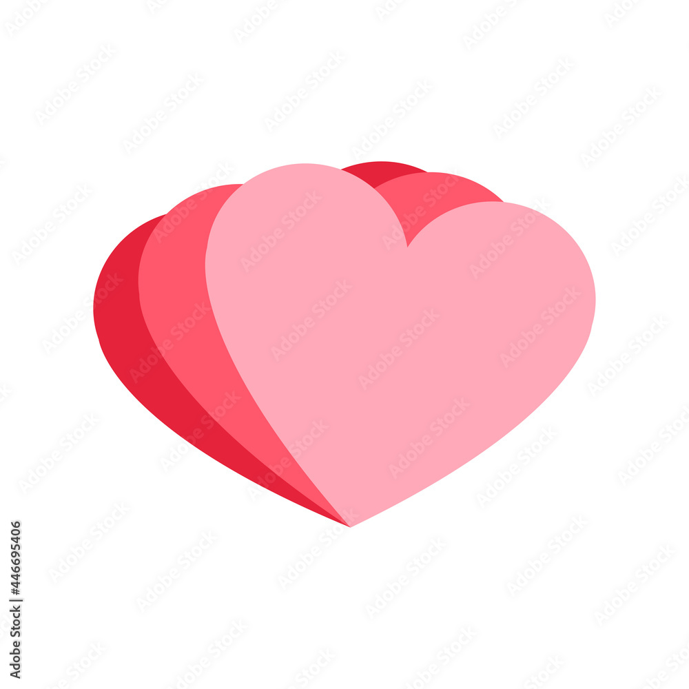 Isolated colored heart shape icon valentine day symbol Vector Isolated colored heart shape icon valentine day symbol Vector