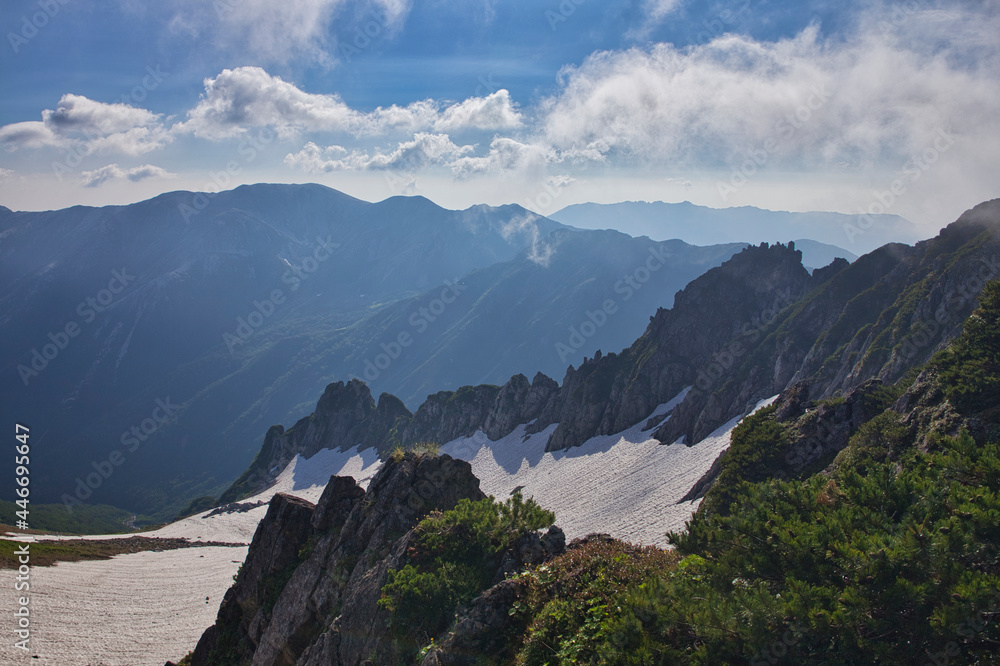 northern alps trekking, kasagatake, washibadake, suishodake, kurobegorodake  北アルプス笠ヶ岳、鷲羽岳、水晶岳、黒部五郎岳縦走登山 