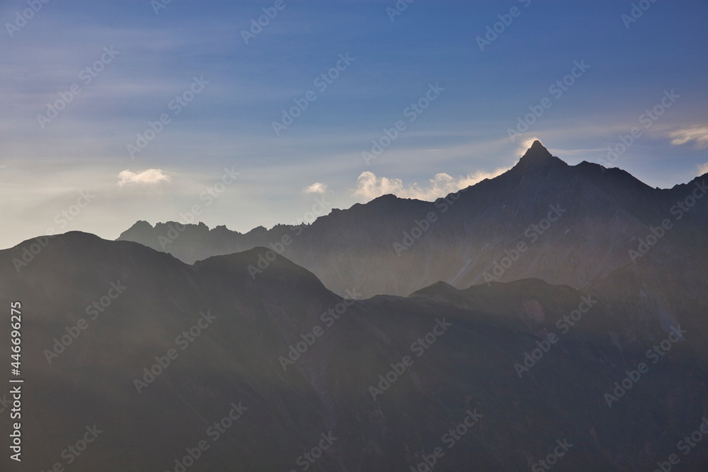 Mt.Yarigatake, morning view 槍ヶ岳の朝の景色