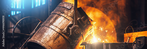 Fényképezés Heavy metallurgy horizontal banner background