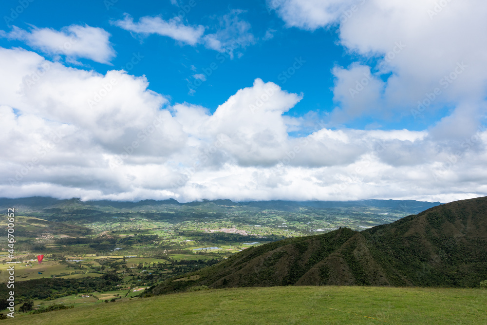 Sopo, landscape of sky over the mountains cloudy day in Colombia
Sopo, landscape of sky over the mountains cloudy day in Colombia