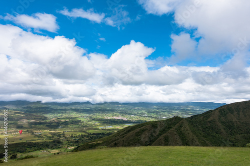 Sopo, landscape of sky over the mountains cloudy day in Colombia
 photo