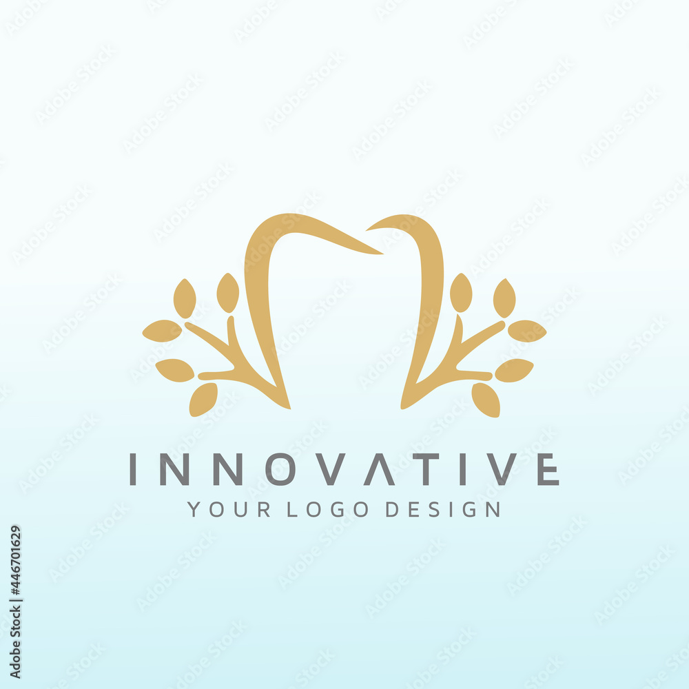 Obraz premium dental laboratory logo design template