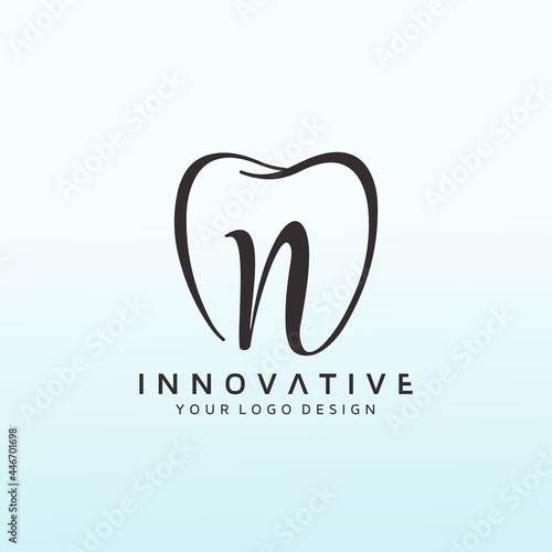 dental practice letter N logo design