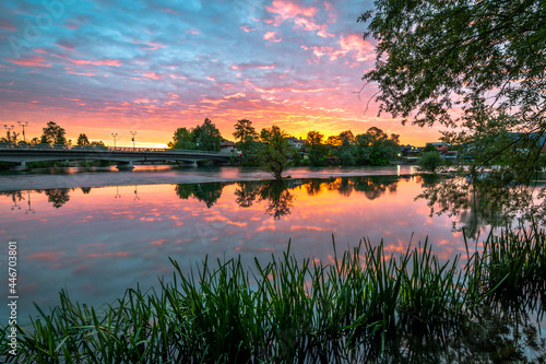 sunrise over the river