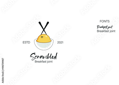 Breakfast restaurant logotype concept vector