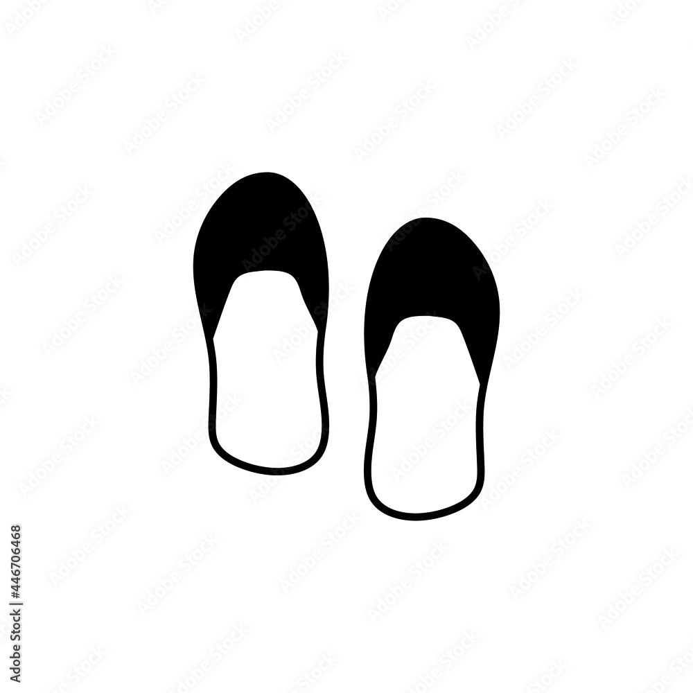 Beach footwear, sandals icon in solid black flat shape glyph icon, isolated on white background Beach footwear, sandals icon in solid black flat shape glyph icon, isolated on white background