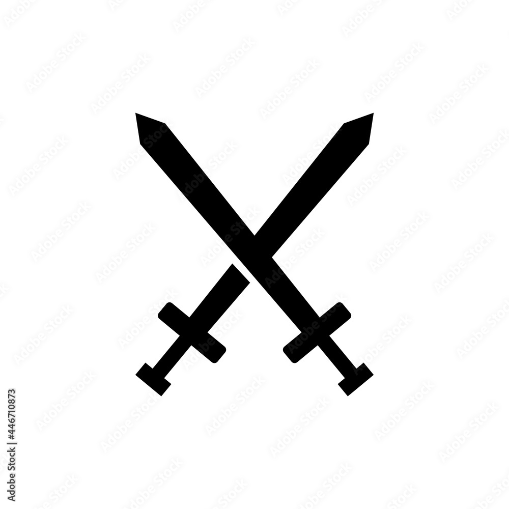 Obraz premium sword flat icon vector illustration