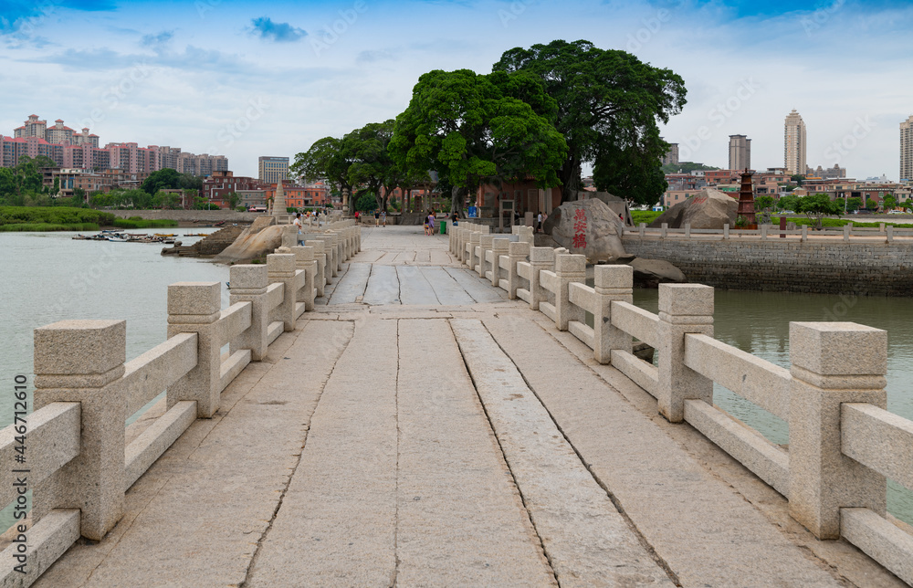 Fototapeta premium Luoyang Bridge scenic spot, Quanzhou City, Fujian Province, China