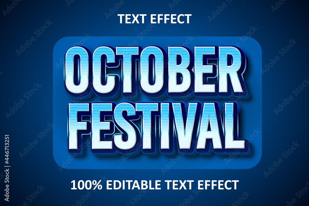 Obraz premium Retro Editable Text Effect Blue Light