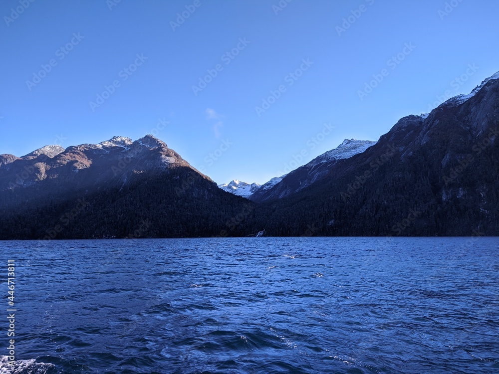 lake and mountains
