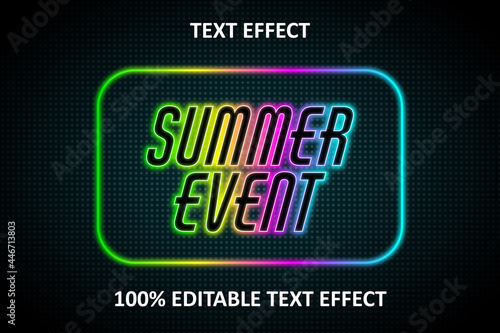 Light Editable Text Effect Rainbow