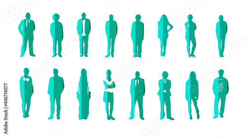 silhouettes of people with different styles