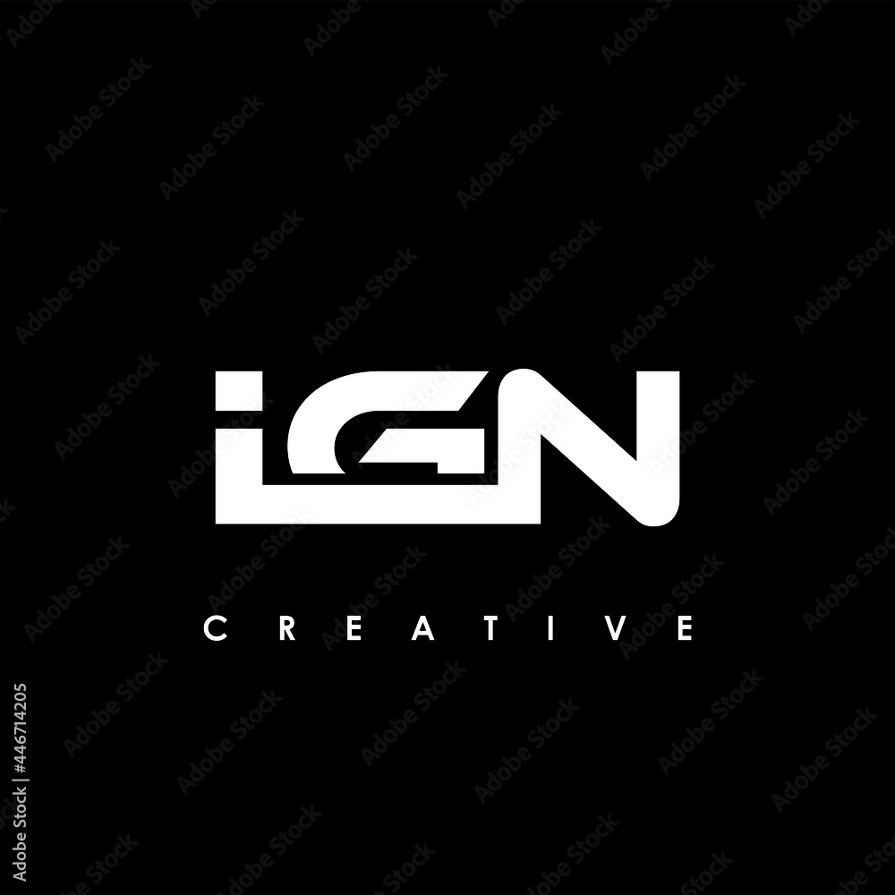 IGN Letter Initial Logo Design Template Vector Illustration IGN Letter Initial Logo Design Template Vector Illustration