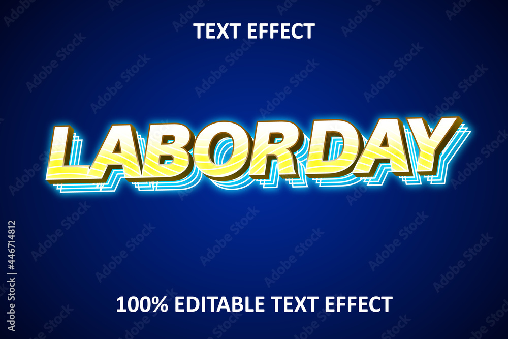 Obraz premium Neon Light Editable Text Effect Yellow Blue