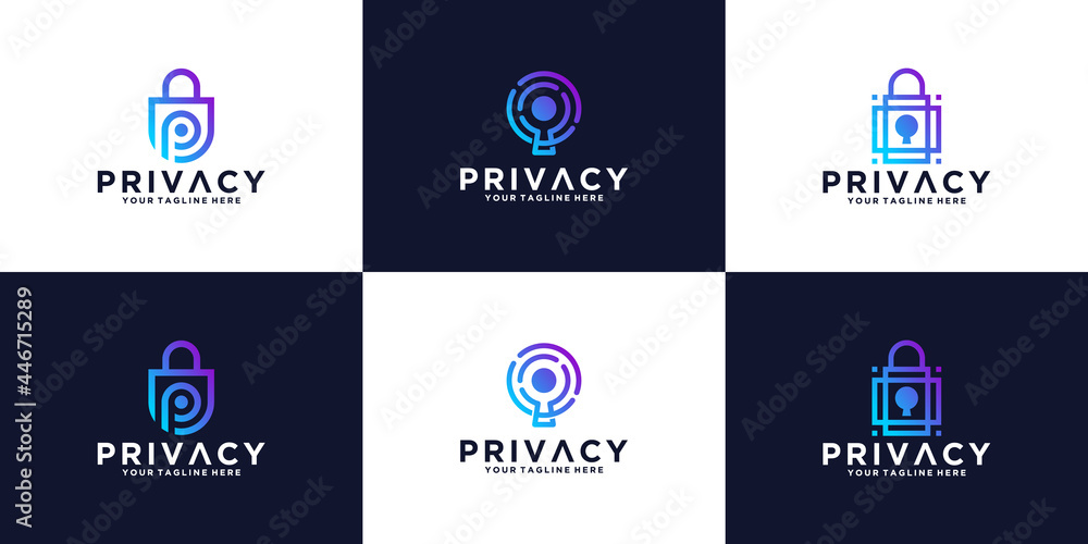 collection of privacy logo security design template collection of privacy logo security design template