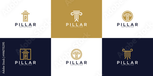 a collection of logos, the pillars of the legal justice building