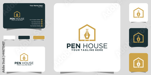 pen house creative logo and business card inspiration