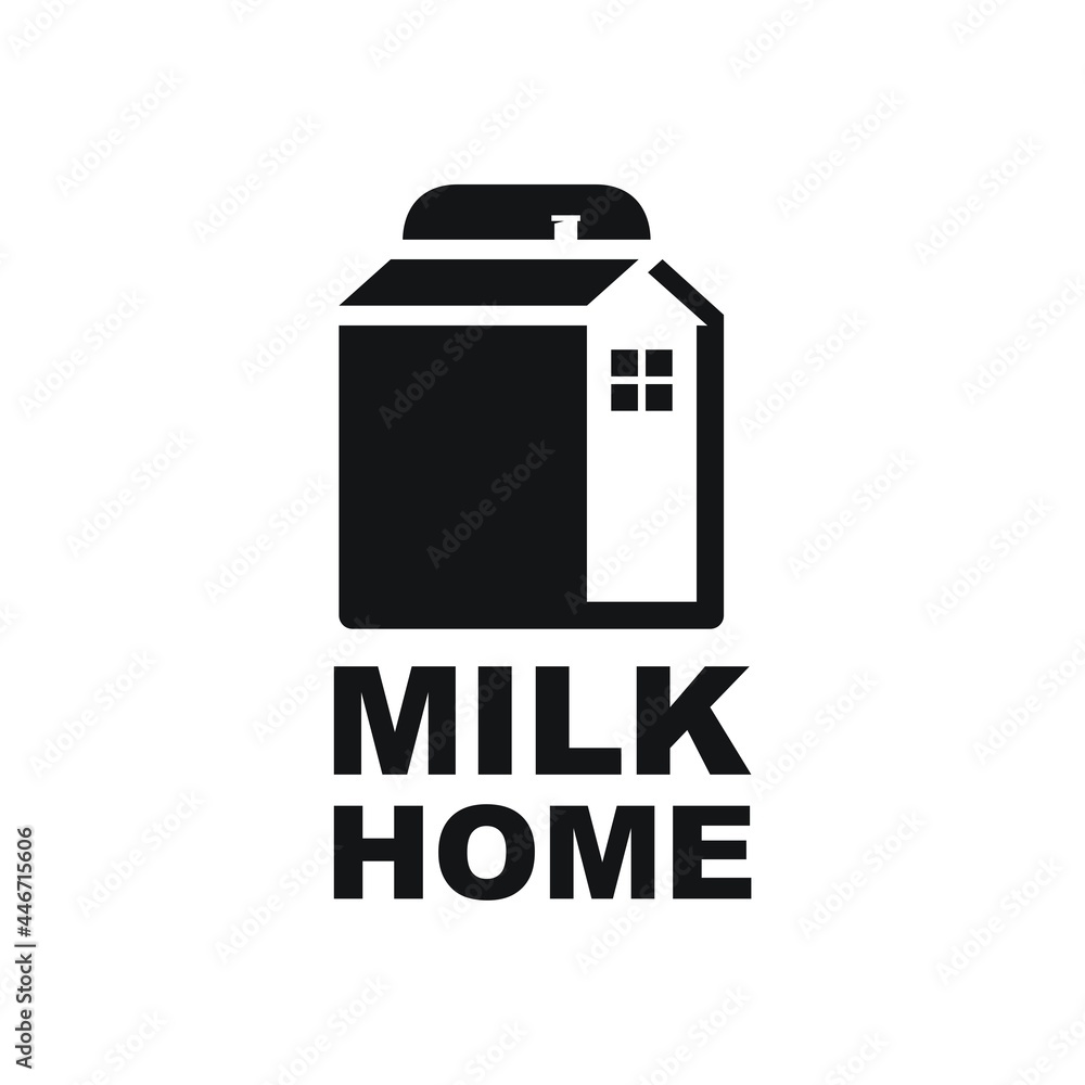 Milk Home Box Vector logo design Milk Home Box Vector logo design