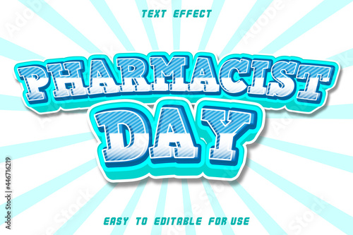 EDITABLE TEXT EFFECT PHARMACIST DAY CYAN