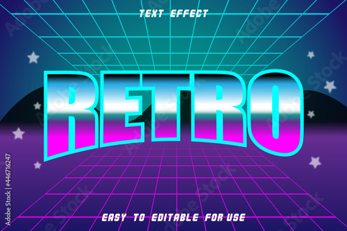 EDITABLE TEXT EFFECT RETRO