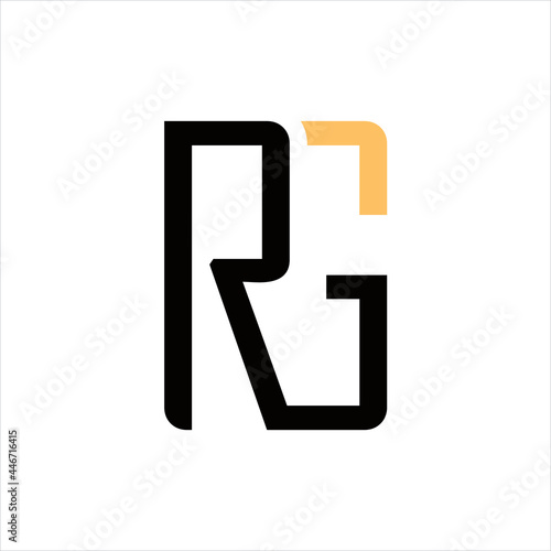 creative simple logo design initial RG