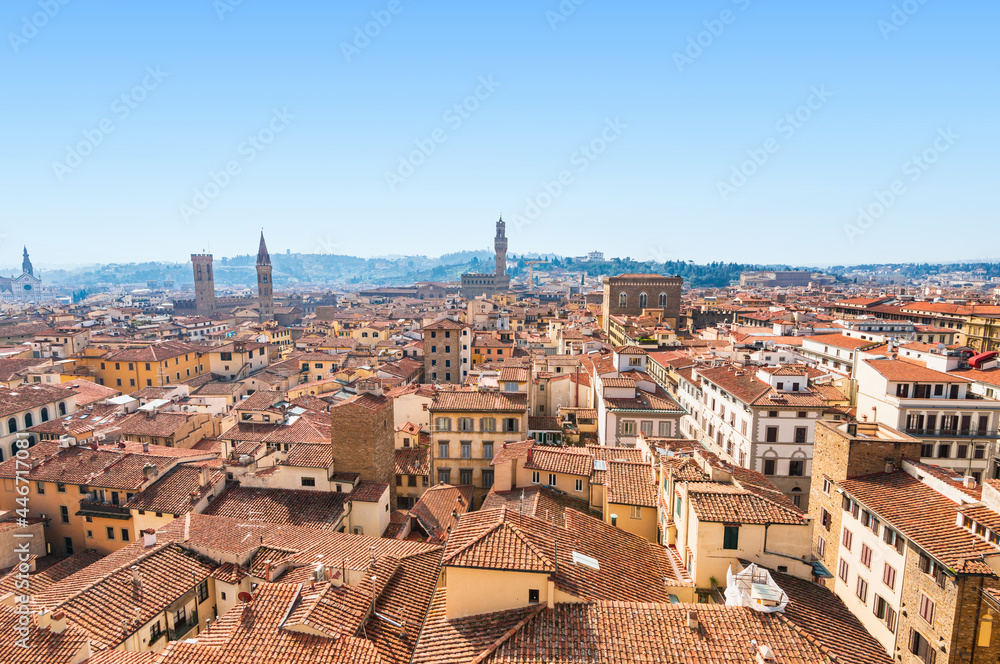 イタリア　フィレンツェ旧市街の町並み