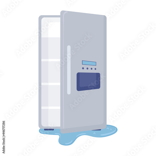 fridge damaged with water