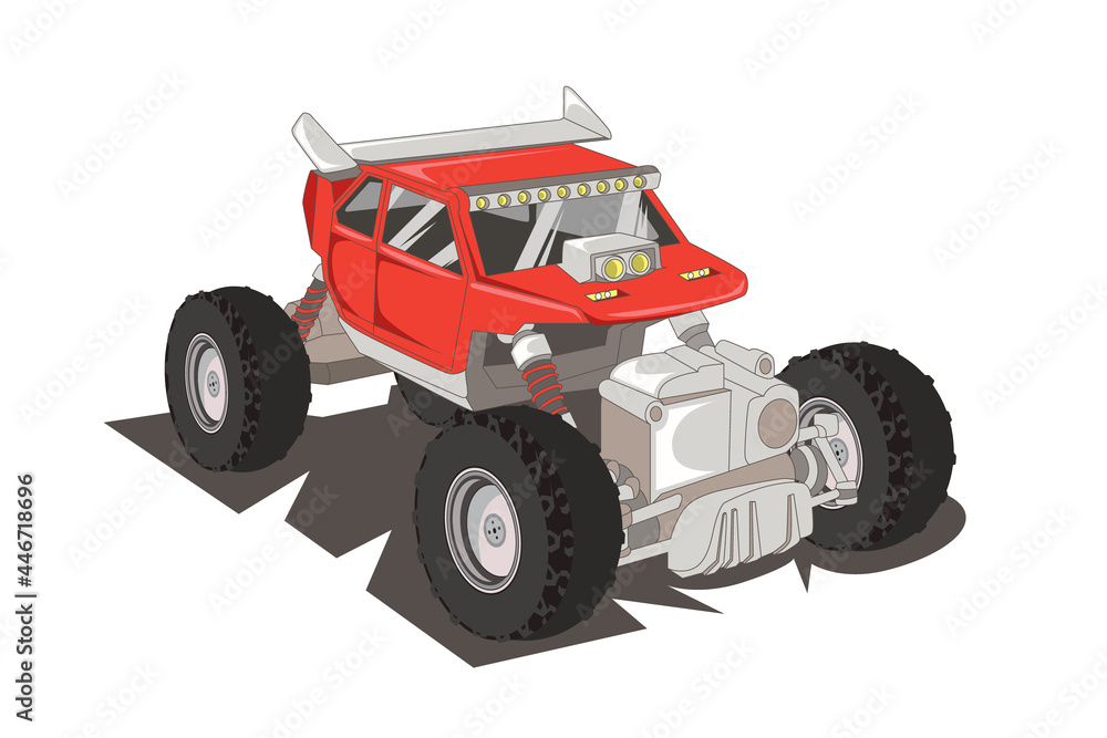 monster truck illustration vector