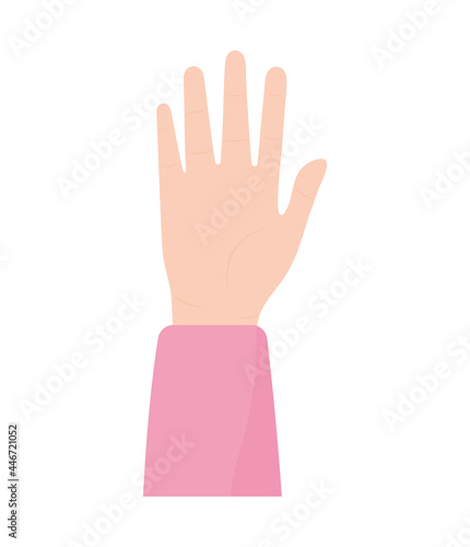 raised hand design