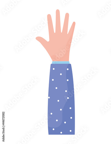 raised hand illustration