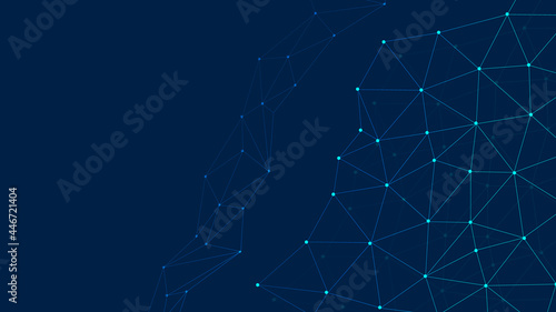 abstract blue background with stars on technology dot and connecting lines background. 