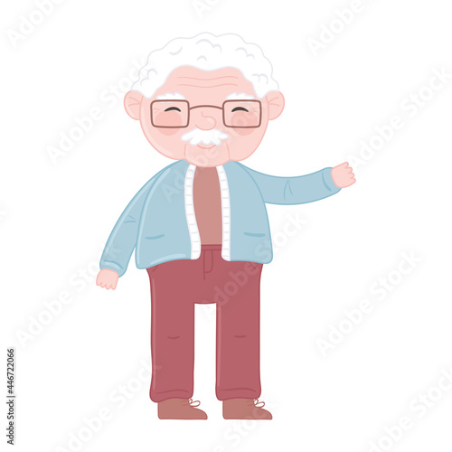 cute grandpa cartoon