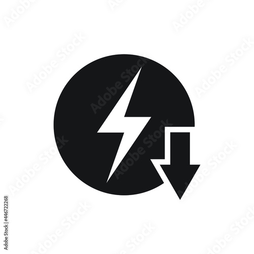 Reduce consumption energy icon design vector illustration