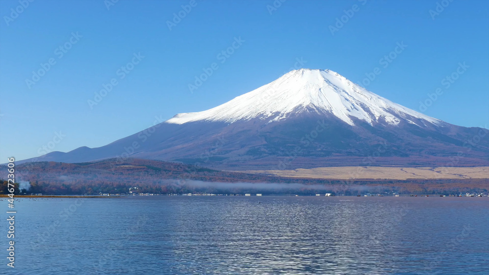 Fujiyama. An active stratovolcano on a Japanese island