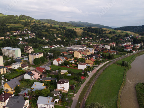 Muszuna latem/Muszyna town in summer, Lesser Poland, Poland