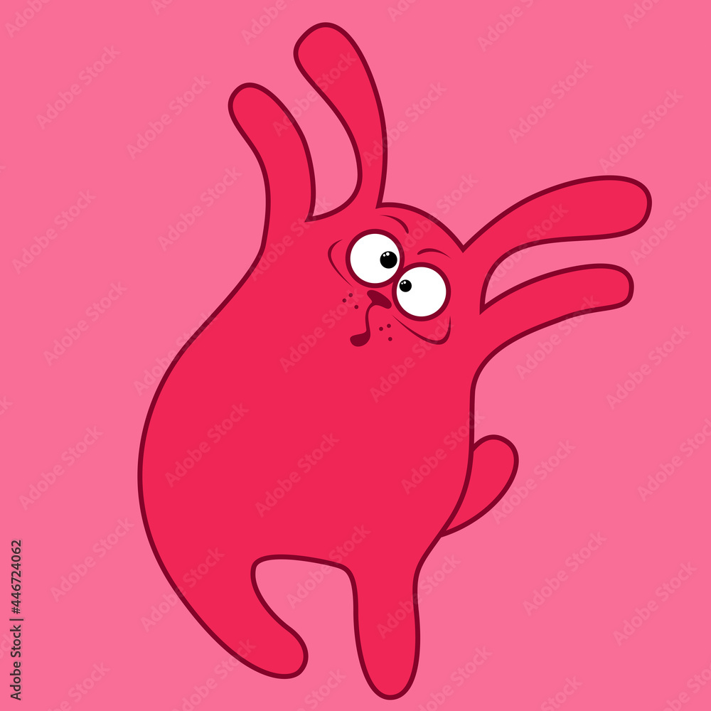 Thick Easter rabbit in pink Thick Easter rabbit in pink