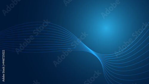abstract blue line waves background 