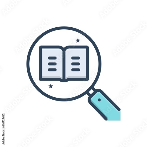 Color illustration icon for thorough
