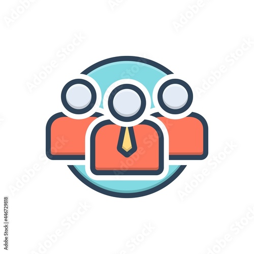 Color illustration icon for disciplinary
