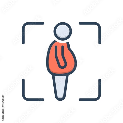 Color illustration icon for fatty