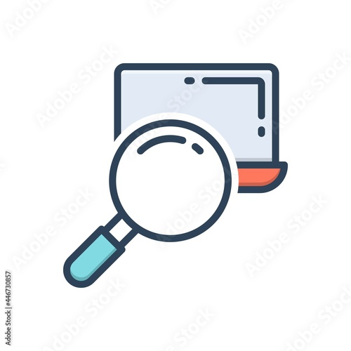 Color illustration icon for obviously photo