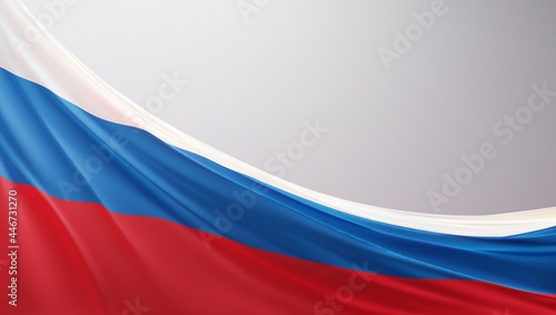 Bilde på lerret Abstract Russia Flag 3D Render (3D Artwork)