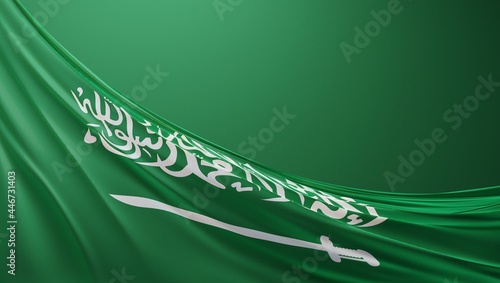 Abstract Saudi Arabia Flag 3D Render (3D Artwork)