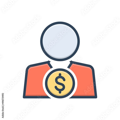 Color illustration icon for investors
