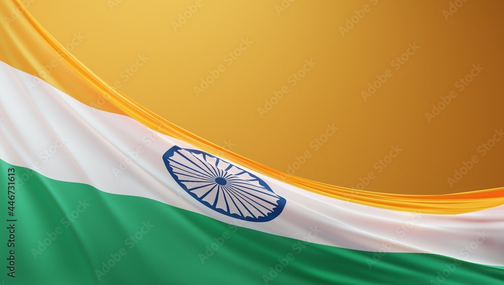 Abstract India Flag 3D Render (3D Artwork) Stock Illustration | Adobe Stock